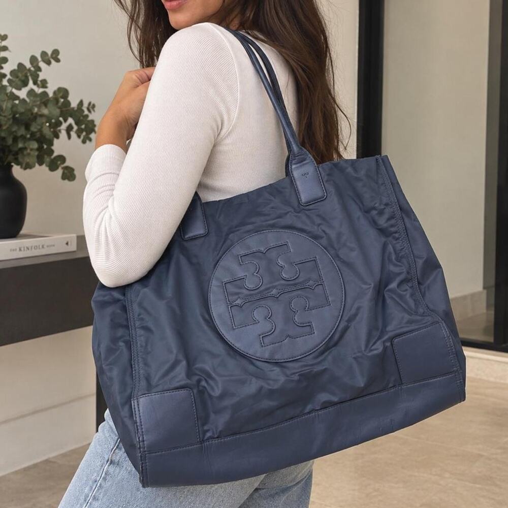 Tory burch navy blue tote